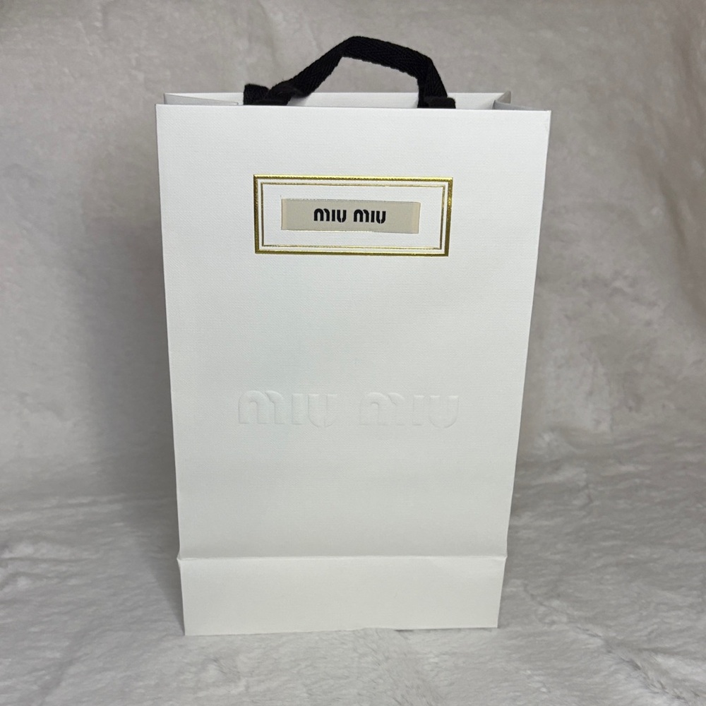 Miu Miu White and Black Gift Bag